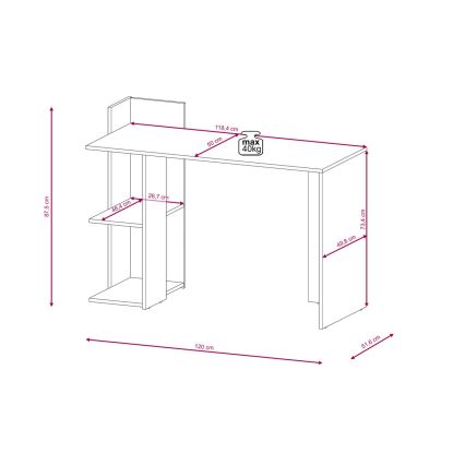 Письмовий стіл МАРЛО дуб артізан/білий