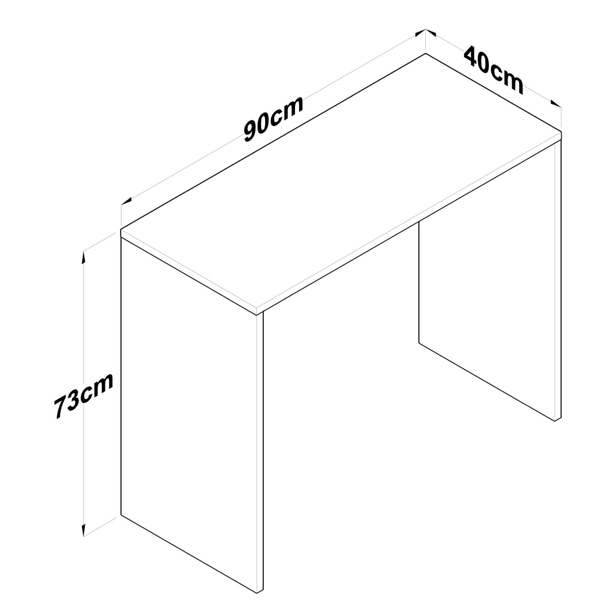 Письмовий стіл RANI 90x73 см коричневий