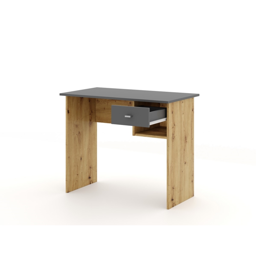 Письмовий стіл RICO дуб artisan/сірий