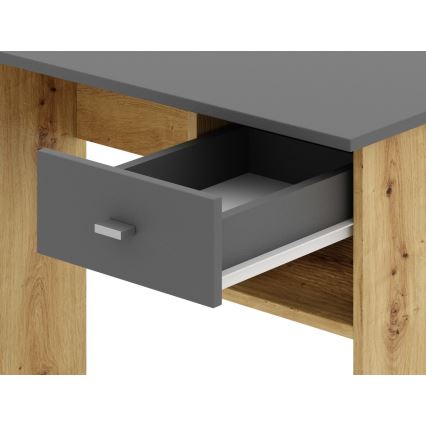 Письмовий стіл RICO дуб artisan/сірий