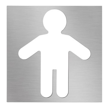 Піктограма Чоловіки 12x12 cm нержавіюча/срібляста