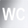Піктограма WC 12x12 см нержавіюча сталь/срібляста