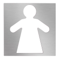 Пиктограмма «Женщина», 12x12 см, нержавеющая сталь/серебристая