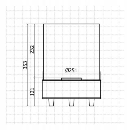 Planika - Біокамін 36,3x25,1 см 2,5kW бежевий