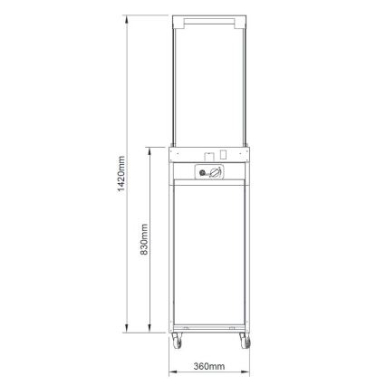 Planika - Вуличний газовий камін 142x36 см 8kW білий + захисна кришка