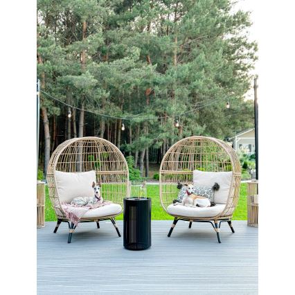 Planika - Біокамін 87x37,6 см 2,5kW чорний + захисний чохол