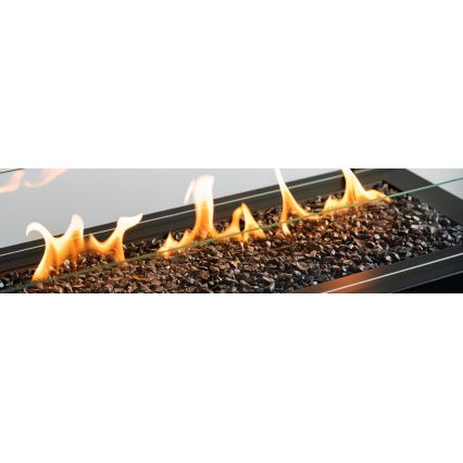 Planika - Уличный газовый камин 41,4x69,8 см 10kW 1xAAA черный + защитный чехол