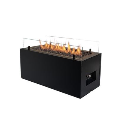 Planika - Вуличний газовий Камін 41,4x69,8 см 10kW 1xAAA чорний + Захисна кришка