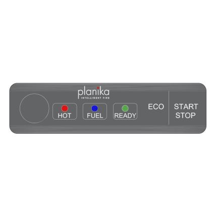 Planika - Біокамін з пультом дистанційного керування 20,8x38,5 см 2,5kW/230V чорний
