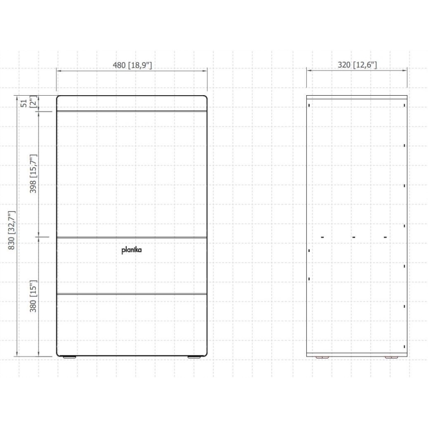 Planika - Паровий камін з пультом дистанційного керування 83x48 см 125W/230V чорний