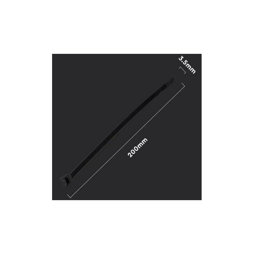 Пластикові кабельні стяжки 3,5x200мм 100шт. чорний