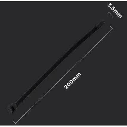 Пластиковые кабельные хомуты 3,5x200 мм 100 шт. черные