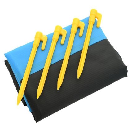 Пляжний килимок 200x200 см синій/сірий
