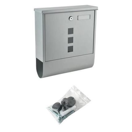 Почтовый ящик 34x30,7 см серебристый