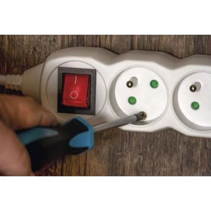 Подовжувач із вимикачем 5Z 7м білий