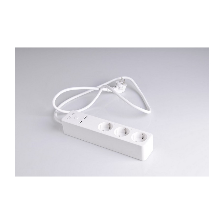 Подовжувач SMART з вимикачем 1,5м + 2xUSB/Wi-Fi Tuya SCHUKO