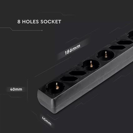 Подовжувач з вимикачем SCHUKO 8Z 1,5 м