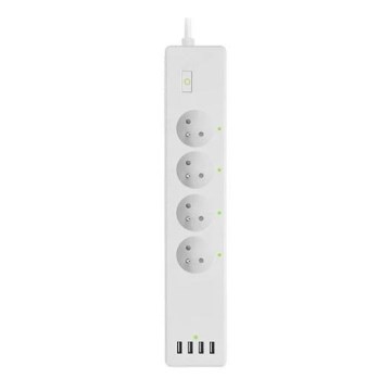 Подовжувач з вимикачем SMART 1,8 м 4Р + 4xUSB Wi-Fi Tuya