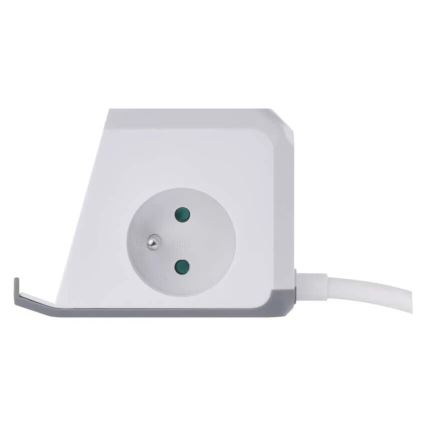 Подовжувач куб з бездротовою зарядкою QI 2Z +2xUSB-A+1xUSB-C 2м білий