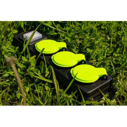 Подовжувач із вимикачем, 3 розетки, 10 м, IP44