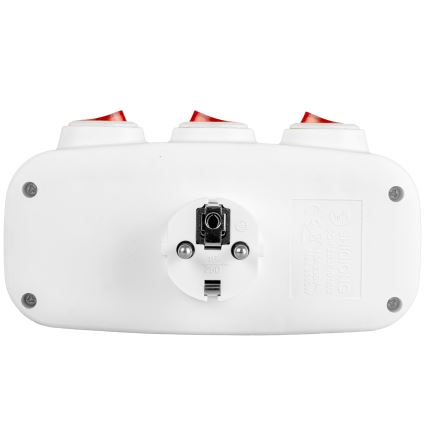 Подовжувач на 3 розетки з вимикачами