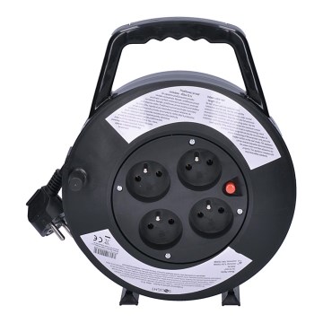 Подовжувач на котушці 10 м чорний