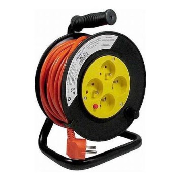 Подовжувач на котушці 30 м, помаранчевий