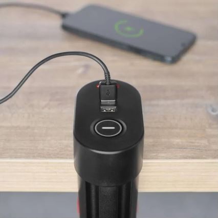 Подовжувач з кріпленням до столу 3 розетки + 3xUSB 1,5 м чорний