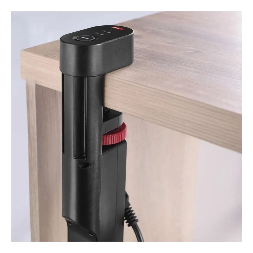 Подовжувач з кріпленням до столу 3 розетки + 3xUSB 1,5 м чорний