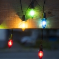Подовжувальна зовнішня LED гірлянда CONE FILAMENT 20xE10 14m, кольорове/тепле біле світло, IP44, виготовлено в Чехії