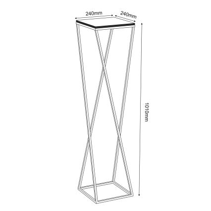 Подставка для цветов 100x24 см белый