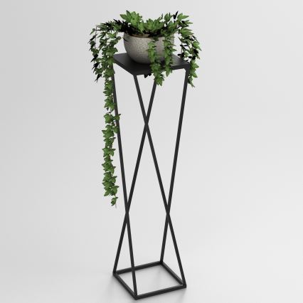 Подставка для цветов 100x24 см черная