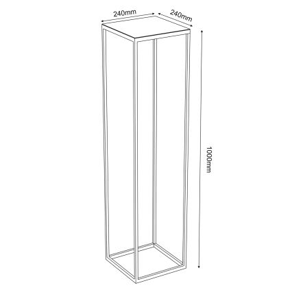 Подставка для цветов 100x24 см черная