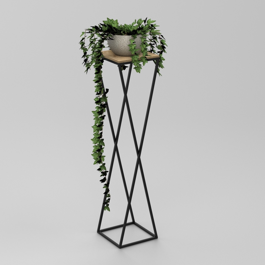 Подставка для цветов 100x24 см черная