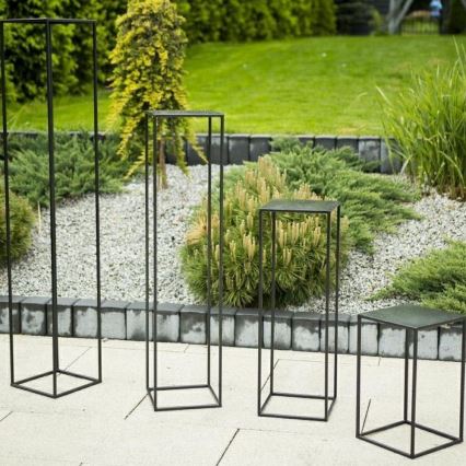 Подставка для цветов 100x24 см черный