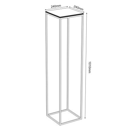 Подставка для цветов 100x24 см черный