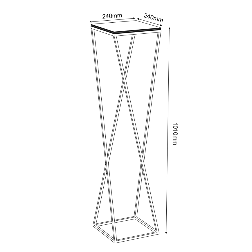 Подставка для цветов 100x24 см черный