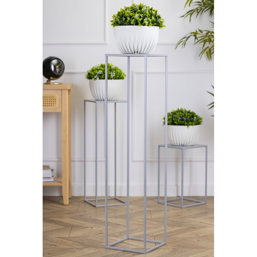 Подставка для цветов 100x24 см серый
