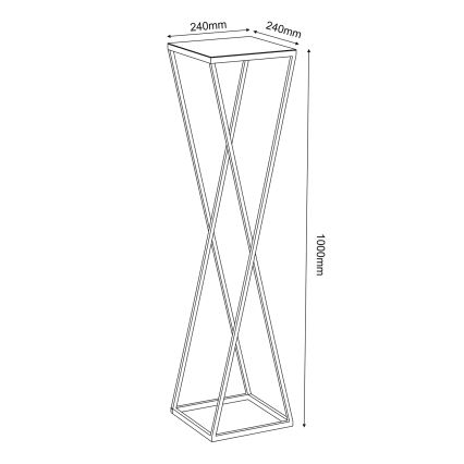 Подставка для цветов 100x24 см золотой