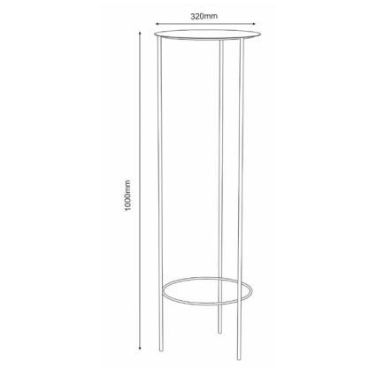 Подставка для цветов 100x32 см золотой