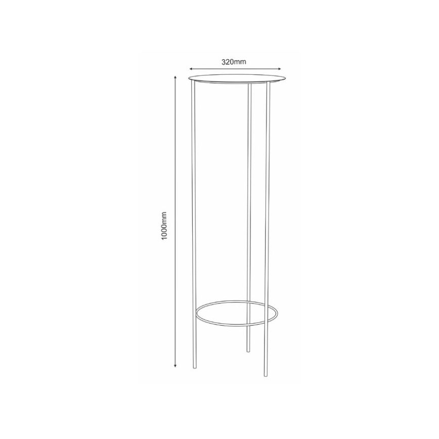 Подставка для цветов 100x32 см золотой