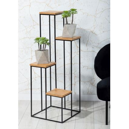 Подставка для цветов 110x40 см черный/коричневый