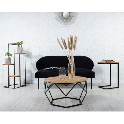 Подставка для цветов 110x40 см черный/коричневый