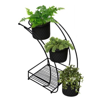 Подставка для цветов 37x19 см черный/металл