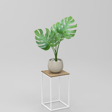 Подставка для цветов 40x24 см белая