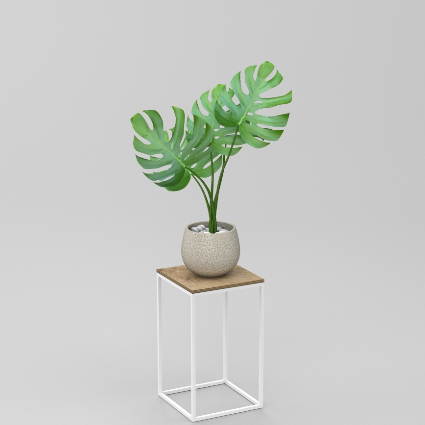 Подставка для цветов 40x24 см белая