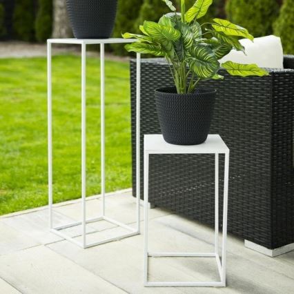 Подставка для цветов 40x24 см белый