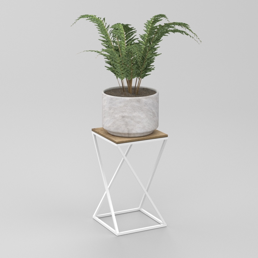 Подставка для цветов 40x24 см белый