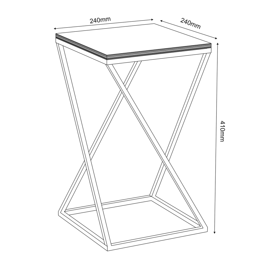 Подставка для цветов 40x24 см черный