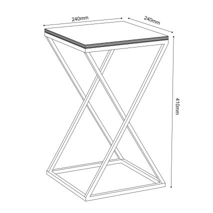 Подставка для цветов 40x24 см черный